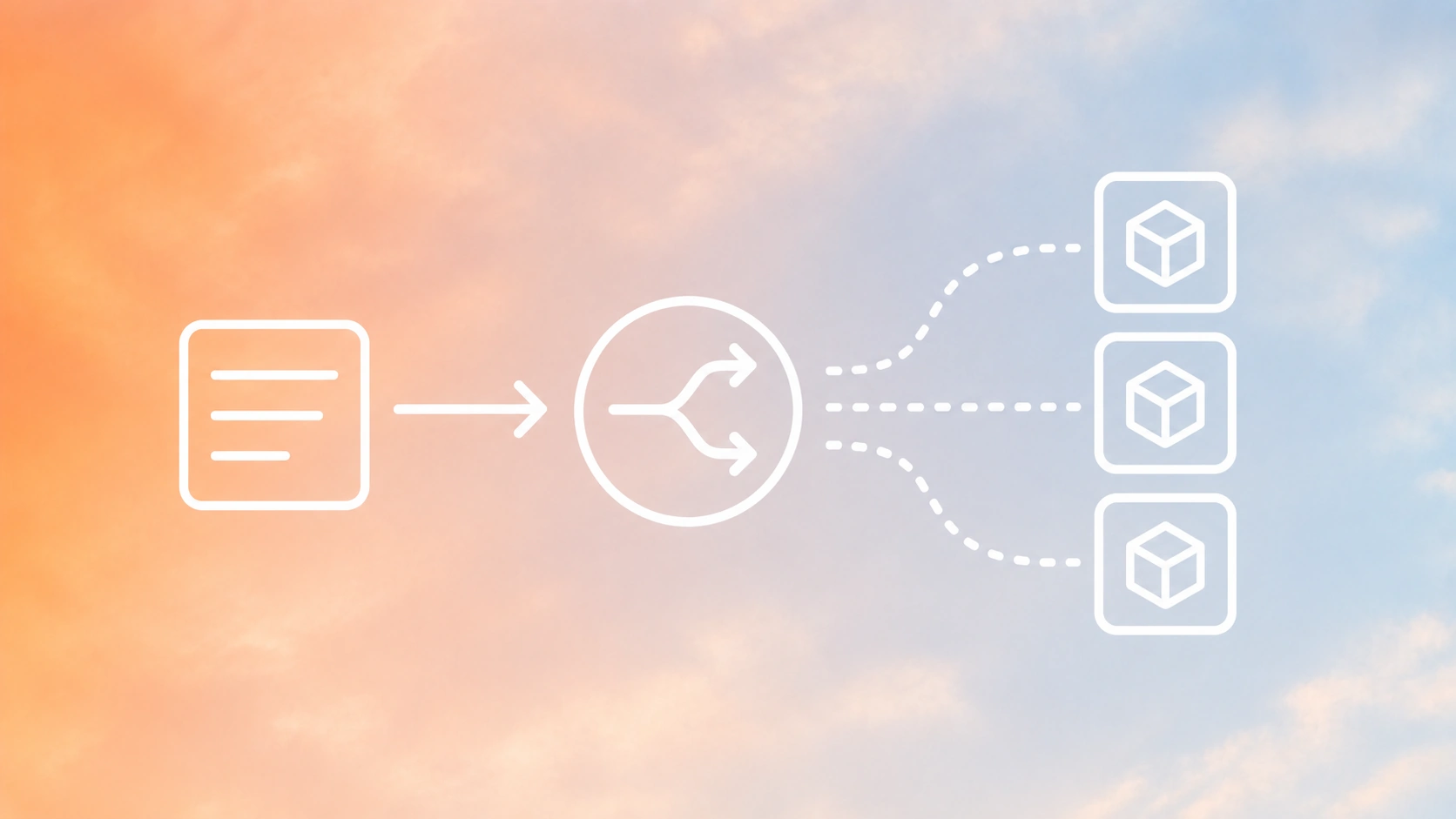 Dynamic Model Routing diagram showing one request routed across multiple models.